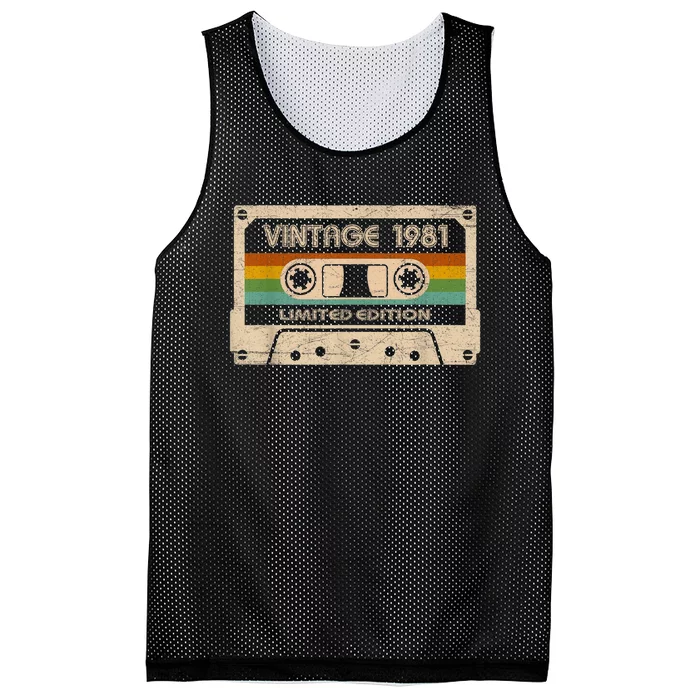 Legend 42 Years Old Made in 1981 Vintage 1981 42th birthday Mesh Reversible Basketball Jersey Tank