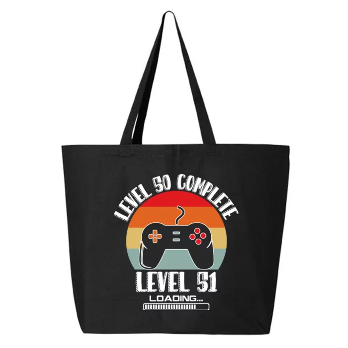 Level 50 Complete Level 51 Loading Vintage Birthday Video Game 25L Jumbo Tote