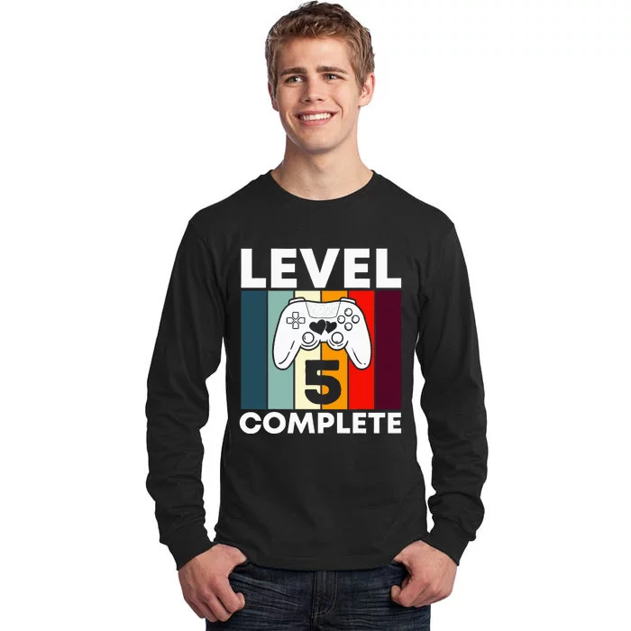 Level 5 Complete 5th Year Wedding Anniversary Gift For Him Tall Long Sleeve T-Shirt