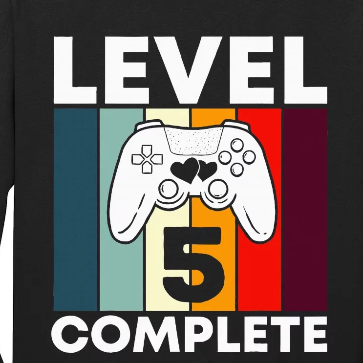 Level 5 Complete 5th Year Wedding Anniversary Gift For Him Tall Long Sleeve T-Shirt