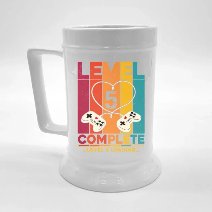 Level 5 Complete Level 6 Loading Video Gamer Anniversary Gift Front & Back Beer Stein