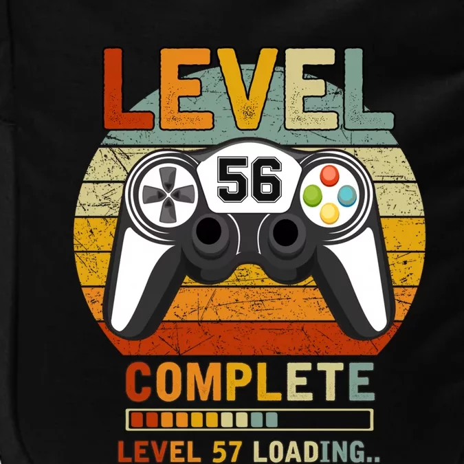 Level 56 Complete Level 57 Loading Gamers 56th Birthday Gift Cute Gift Impact Tech Backpack