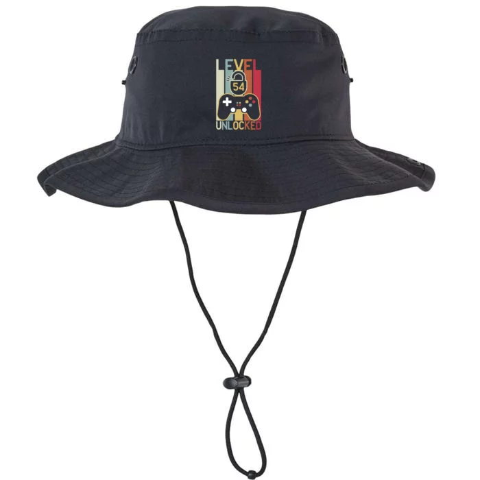 Level 54 Unlocked Birthday Gift Vintage Retro Legacy Cool Fit Booney Bucket Hat