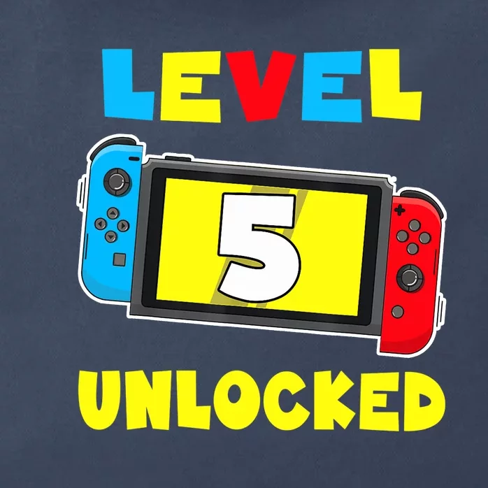 Level 5 Unlocked 5th Birthday Video Game 5 Year Old Zip Tote Bag