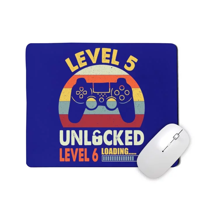 Level 5 Unlocked Level 6 Loading Funny 5th Birthday Gaming Cute Gift Mousepad