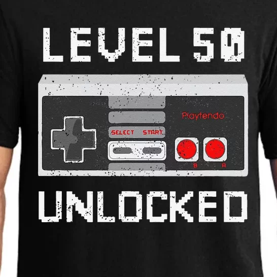 Level 50 Unlocked Video Games 50th Birthday Fiftieth Bday Pajama Set