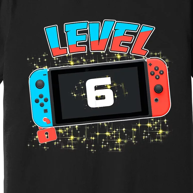 Level 6 Birthday Boy 6 Years Old Video Games Premium T-Shirt