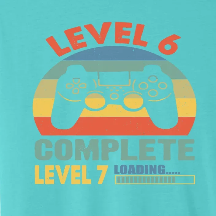 Level 6 Complete Level 7 Loading 6th Birthday Video Gamer Gift ChromaSoft Performance T-Shirt