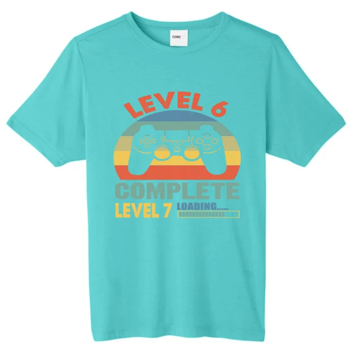 Level 6 Complete Level 7 Loading 6th Birthday Video Gamer Gift ChromaSoft Performance T-Shirt