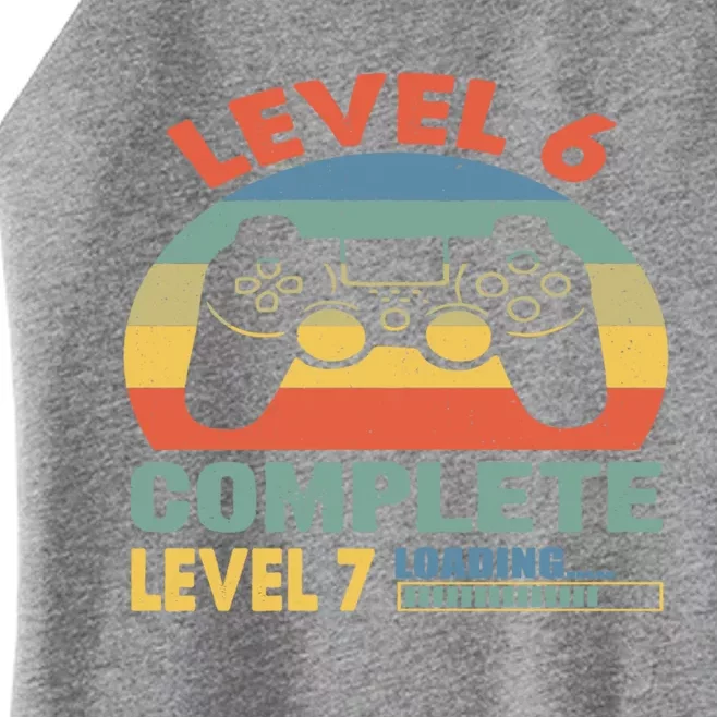 Level 6 Complete Level 7 Loading 6th Birthday Video Gamer Gift Women’s Perfect Tri Rocker Tank