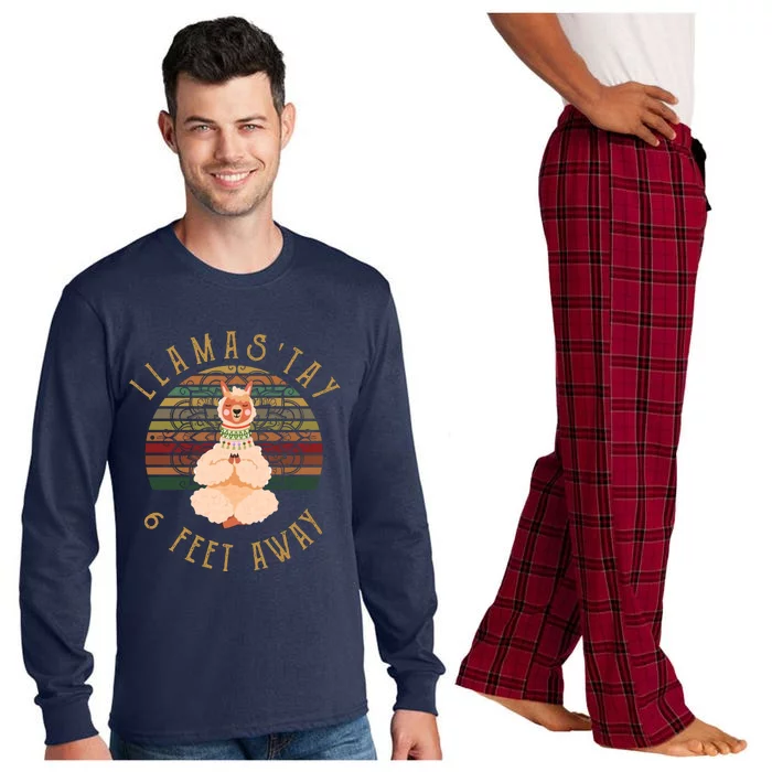 LlamaStay 6 Feet Away Long Sleeve Pajama Set