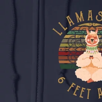 LlamaStay 6 Feet Away Full Zip Hoodie