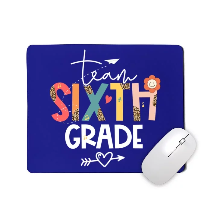 Leopard 6Th Grade Teacher Student Back To School 6Th Grade Funny Gift Mousepad