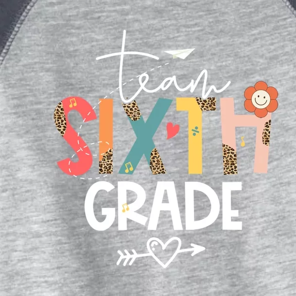 Leopard 6Th Grade Teacher Student Back To School 6Th Grade Funny Gift Toddler Fine Jersey T-Shirt