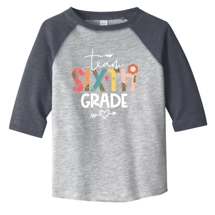 Leopard 6Th Grade Teacher Student Back To School 6Th Grade Funny Gift Toddler Fine Jersey T-Shirt