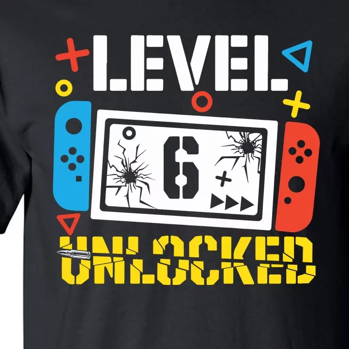 Level 6 Unlocked Gamer Birthday Tall T-Shirt