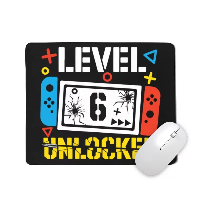 Level 6 Unlocked Gamer Birthday Mousepad