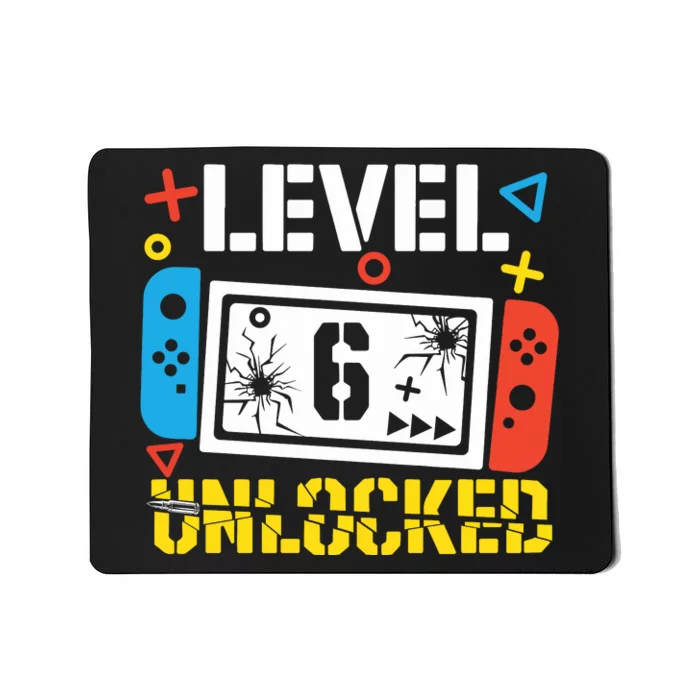 Level 6 Unlocked Gamer Birthday Mousepad