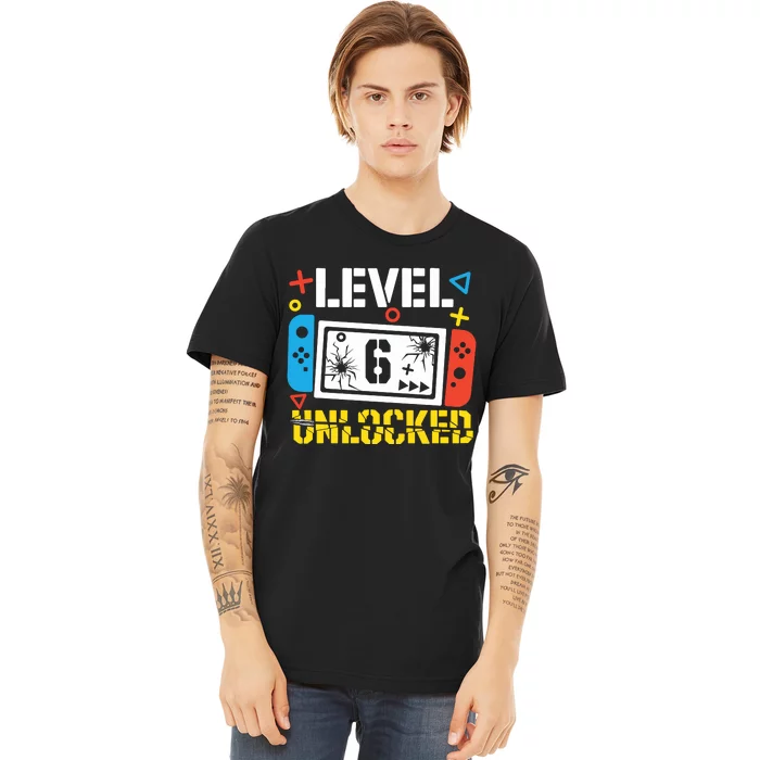 Level 6 Unlocked Gamer Birthday Premium T-Shirt