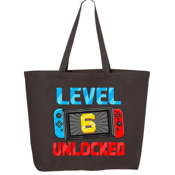 Level 6 Unlocked Gamer 6th Birthday Gift Video Game 25L Jumbo Tote