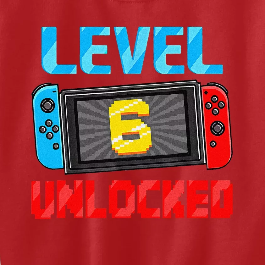 Level 6 Unlocked Gamer 6th Birthday Gift Video Game Kids Sweatshirt