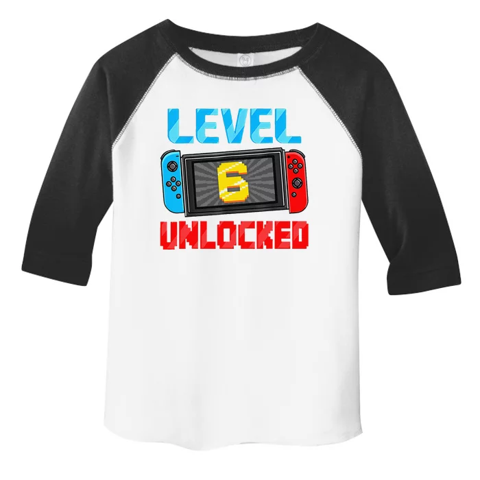 Level 6 Unlocked Gamer 6th Birthday Gift Video Game Toddler Fine Jersey T-Shirt