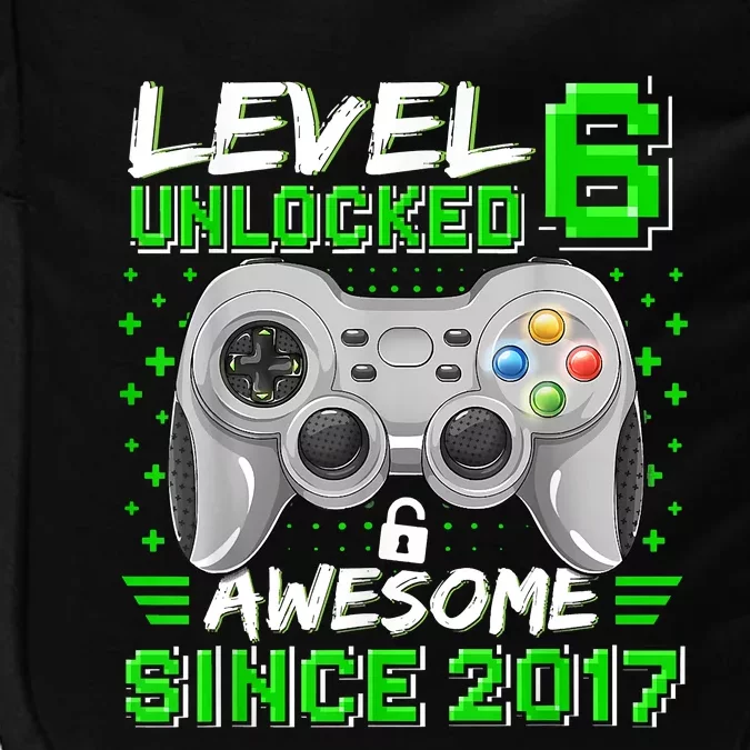 Level 6 Unlocked Awesome 2017 Video Game 6th Birthday Game Impact Tech Backpack