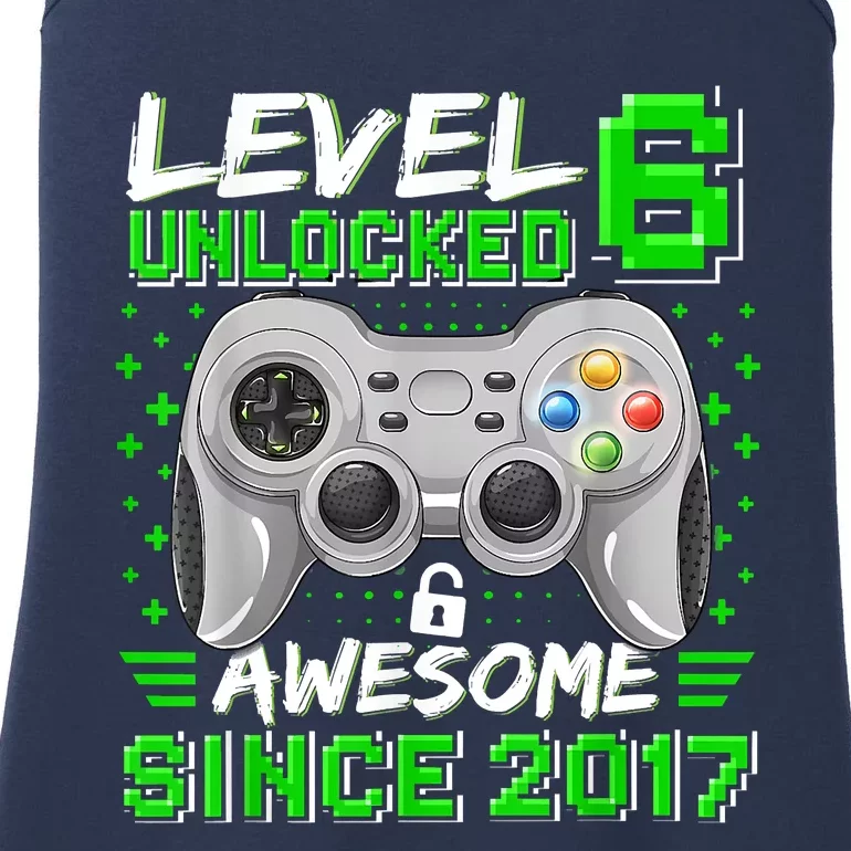 Level 6 Unlocked Awesome 2017 Video Game 6th Birthday Game Ladies Essential Tank