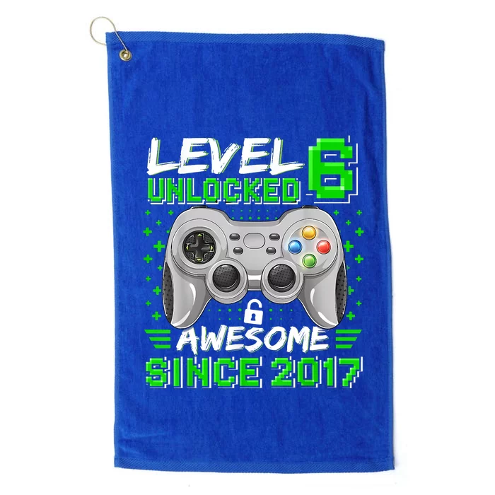 Level 6 Unlocked Awesome 2017 Video Game 6th Birthday Game Platinum Collection Golf Towel