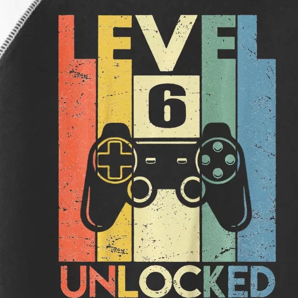 Level 6 Unlocked Funny Video Gamer 6th Birthday Gift Cute Toddler Fine Jersey T-Shirt