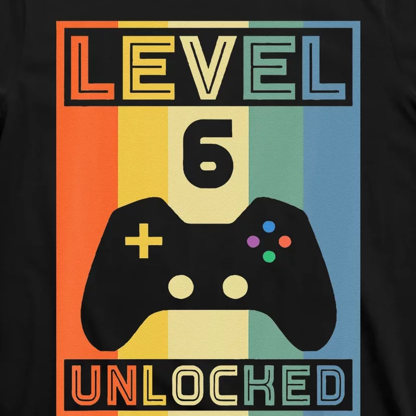 Level 6 Unlocked Video Gamer 5th Birthday Gaming Gift T-Shirt