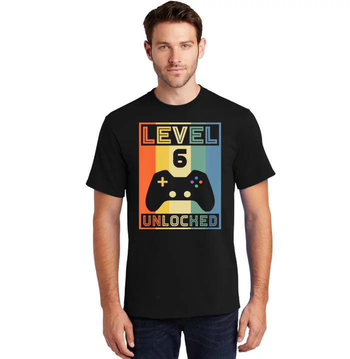 Level 6 Unlocked Video Gamer 5th Birthday Gaming Gift Tall T-Shirt