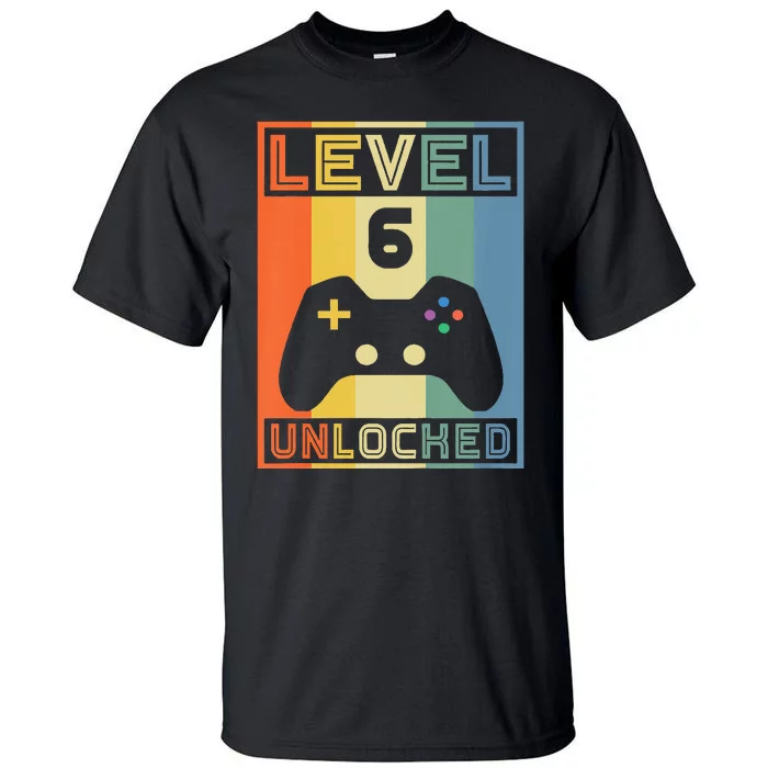 Level 6 Unlocked Video Gamer 5th Birthday Gaming Gift Tall T-Shirt