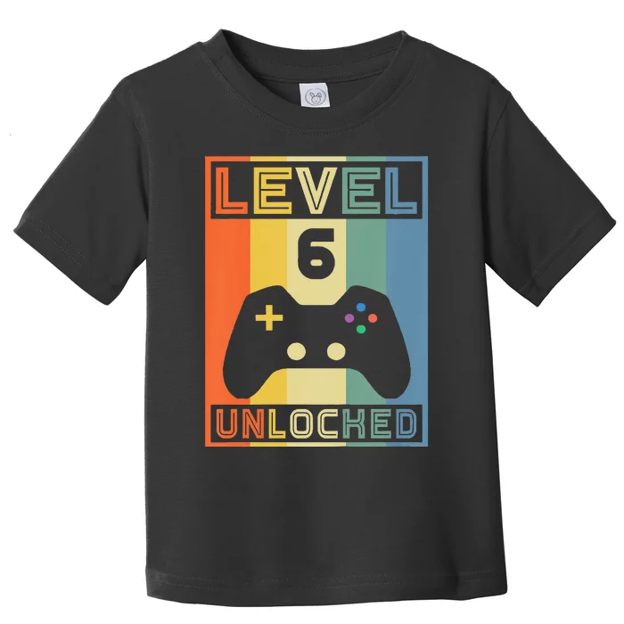 Level 6 Unlocked Video Gamer 5th Birthday Gaming Gift Toddler T-Shirt