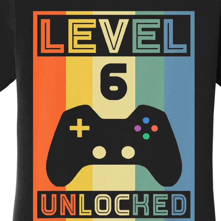 Level 6 Unlocked Video Gamer 5th Birthday Gaming Gift Women's T-Shirt