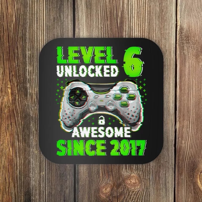 Level 6 Unlocked Video Game 6th Birthday Gamer Gift Boys Coaster