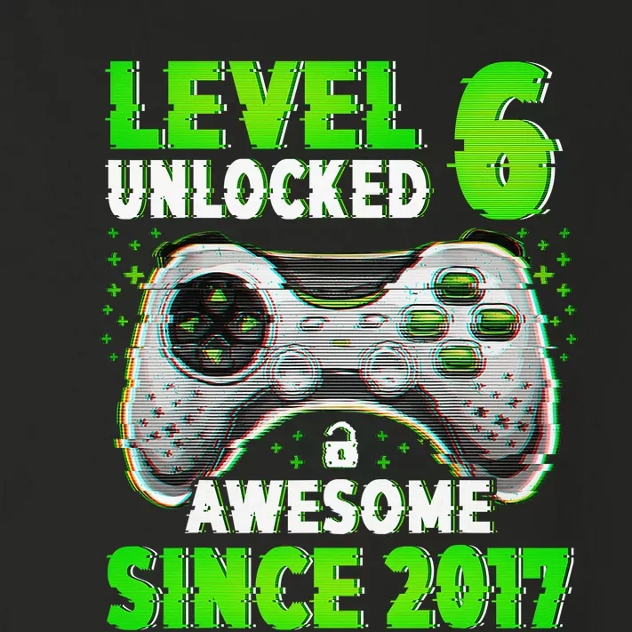 Level 6 Unlocked Video Game 6th Birthday Gamer Gift Boys Toddler Long Sleeve Shirt