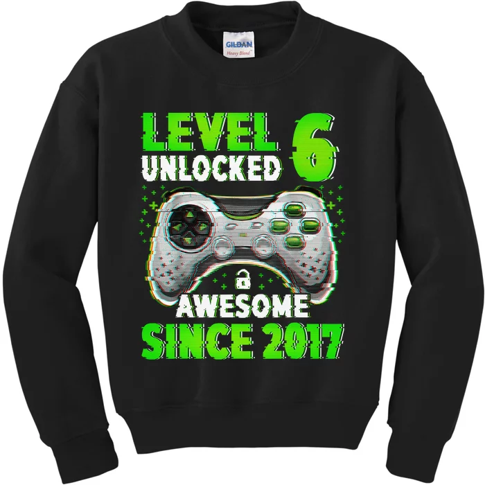 Level 6 Unlocked Video Game 6th Birthday Gamer Gift Boys Kids Sweatshirt