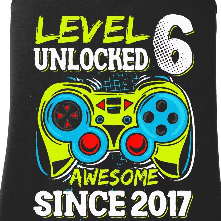 Level 6 Unlocked Awesome 2017 Video Game 6th Birthday Ladies Essential Tank