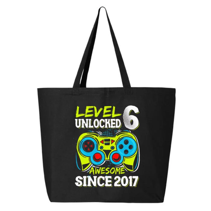 Level 6 Unlocked Awesome 2017 Video Game 6th Birthday 25L Jumbo Tote