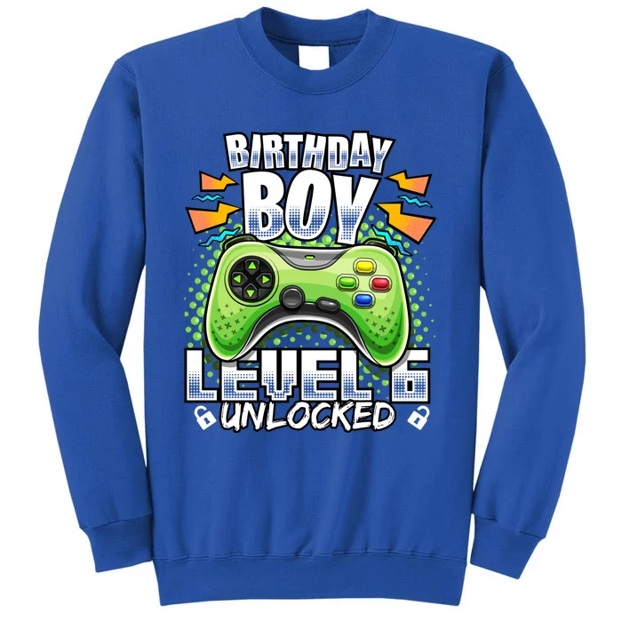 Level 6 Unlocked Video Game 6th Birthday Gamer Gift Boys Gift Sweatshirt