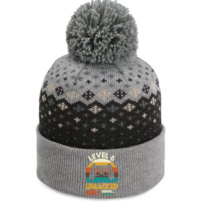 Level 6 Unlocked Level 7 Loading Awesome 6th Birthday Gaming Gift The Baniff Cuffed Pom Beanie