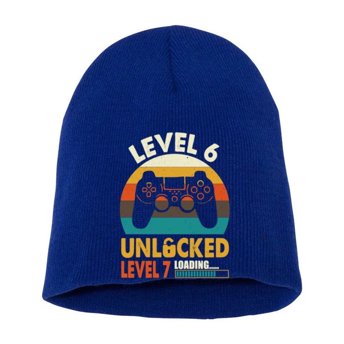 Level 6 Unlocked Level 7 Loading Awesome 6th Birthday Gaming Gift Short Acrylic Beanie