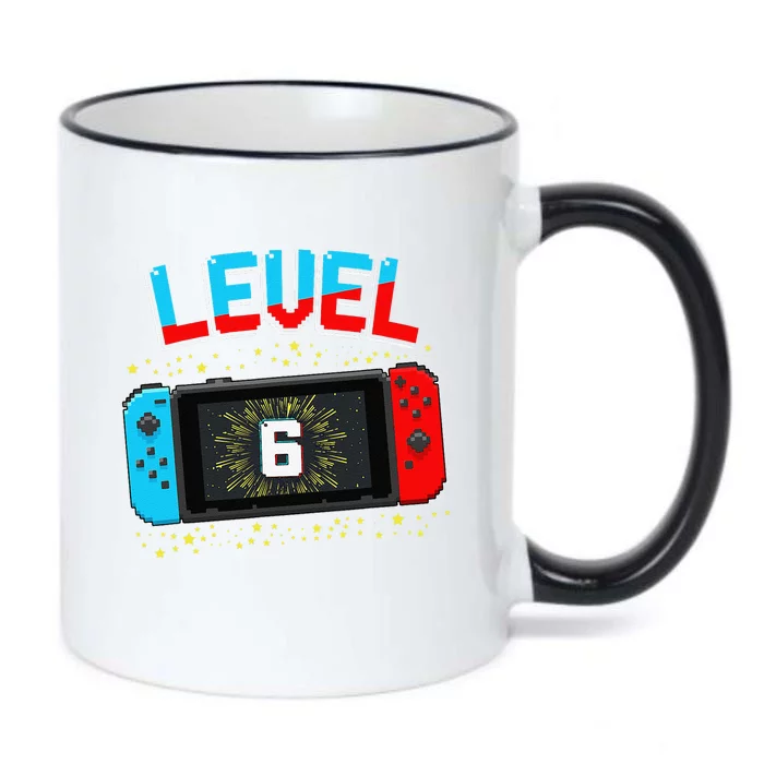 Level 6 Unlocked Gamer 6th Birthday Gift Video Game Lovers Black Color Changing Mug