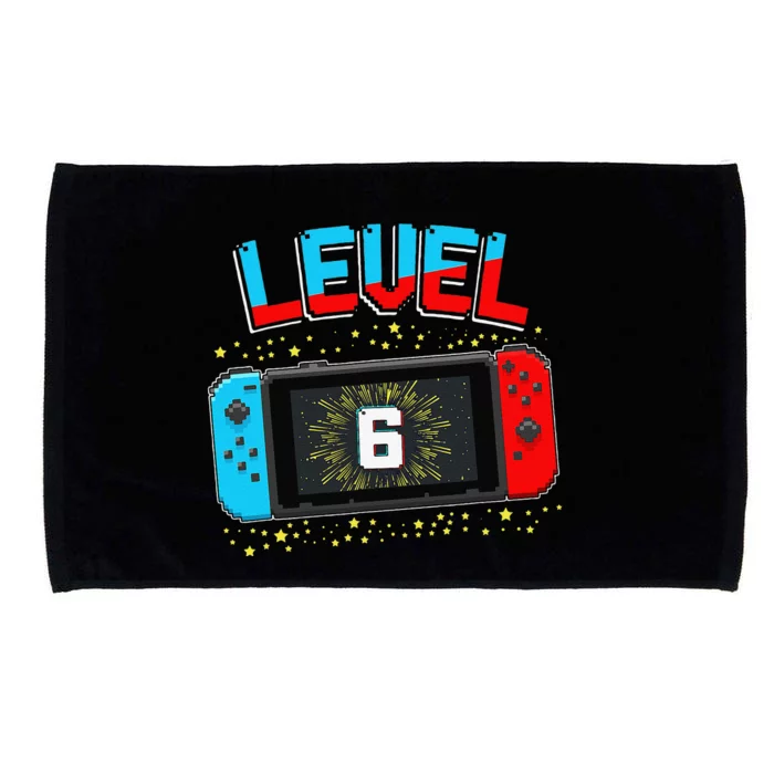 Level 6 Unlocked Gamer 6th Birthday Gift Video Game Lovers Microfiber Hand Towel