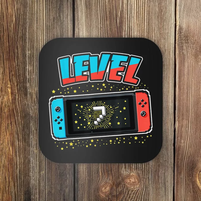 Level 7 Birthday 7 Years Old Video Games Gift Coaster