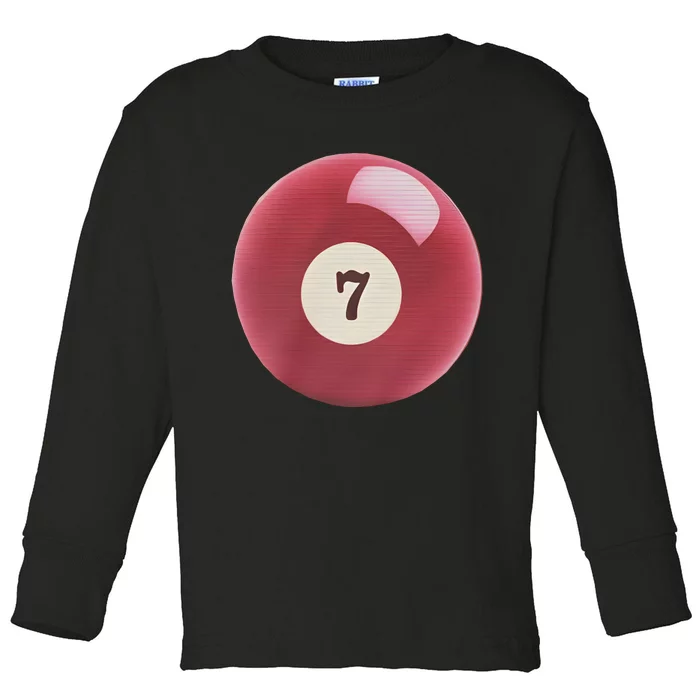 Lucky 7 Ball Graphic Baby Toddler Long Sleeve Shirt