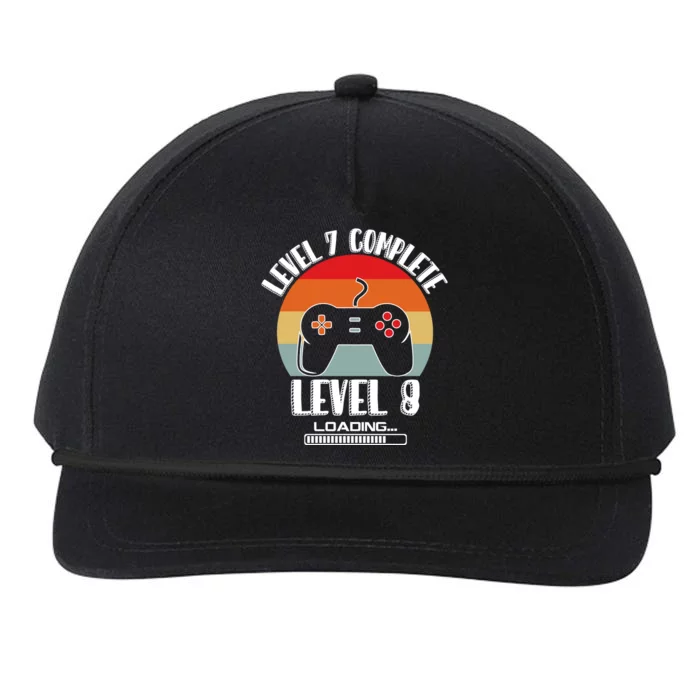 Level 7 Complete Level 8 Loading Vintage Birthday Video Game Snapback Five-Panel Rope Hat