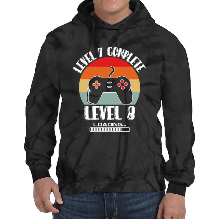 Level 7 Complete Level 8 Loading Vintage Birthday Video Game Tie Dye Hoodie