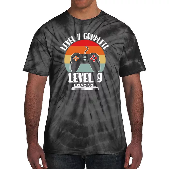 Level 7 Complete Level 8 Loading Vintage Birthday Video Game Tie-Dye T-Shirt